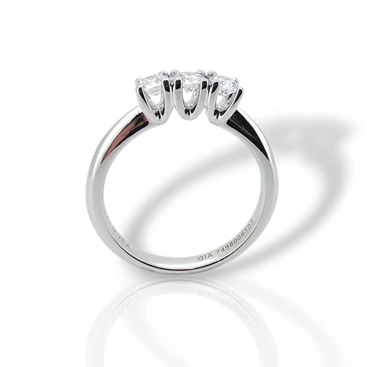 ΄΄Armonia΄΄ Δαχτυλίδι TRILOGY απο λευκόχρυσο κ18 με 3 διαμάντια (code IBM41.206)